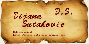 Dijana Šutaković vizit kartica